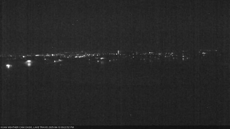 Lake Travis webcam, April 10, 2025 9:25 PM CT