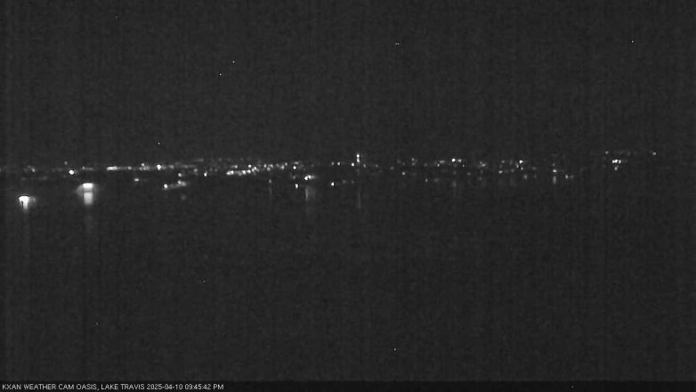 Lake Travis webcam, April 10, 2025 9:45 PM CT