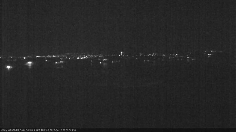 Lake Travis webcam, April 10, 2025 10:00 PM CT