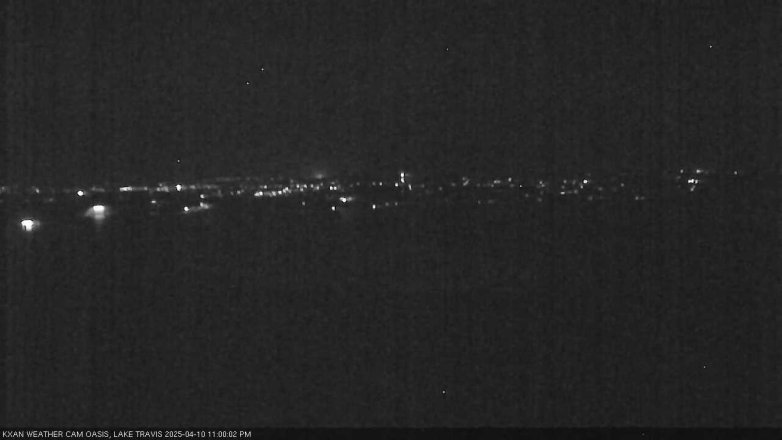 Lake Travis webcam, April 10, 2025 11:00 PM CT