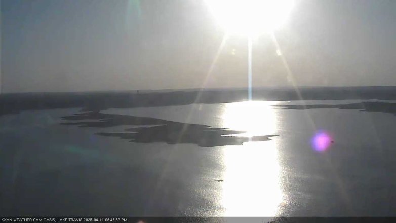 Lake Travis webcam, April 11, 2025 6:45 PM CT