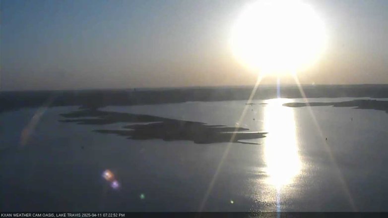 Lake Travis webcam, April 11, 2025 7:25 PM CT