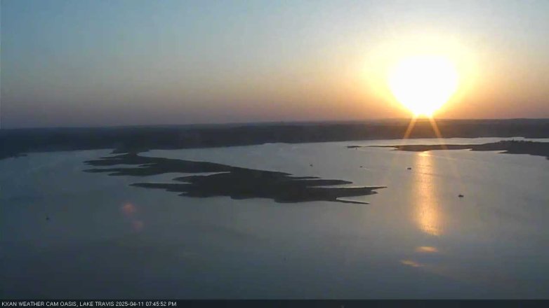 Lake Travis webcam, April 11, 2025 7:45 PM CT