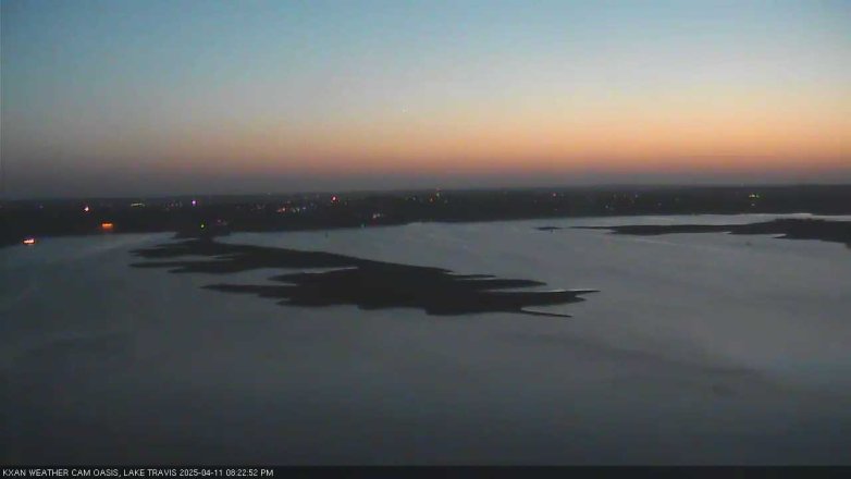 Lake Travis webcam, April 11, 2025 8:25 PM CT