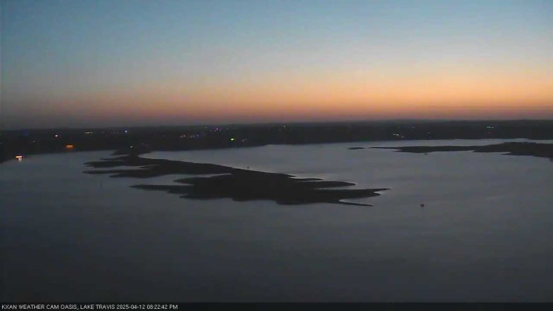 Lake Travis webcam, April 12, 2025 8:25 PM CT
