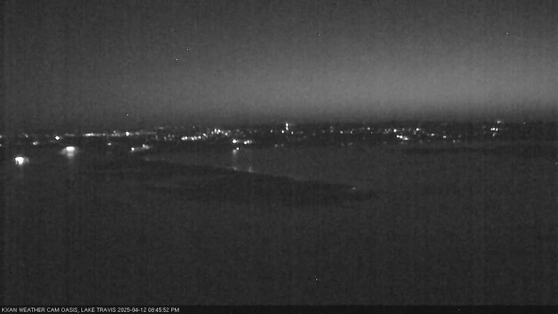 Lake Travis webcam, April 12, 2025 8:45 PM CT