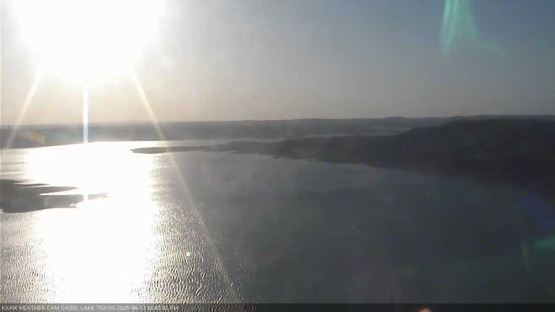 Lake Travis webcam, April 13, 2025 6:45 PM CT