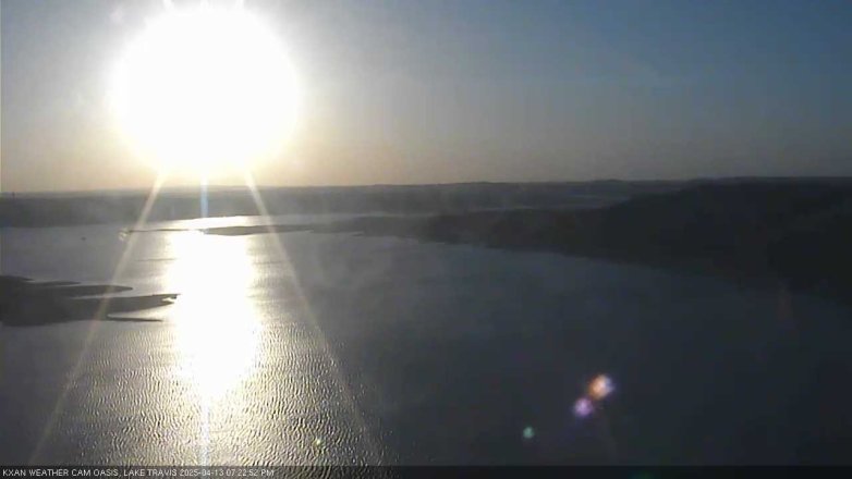 Lake Travis webcam, April 13, 2025 7:25 PM CT
