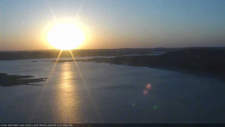 Lake Travis webcam, April 13, 2025 7:45 PM CT