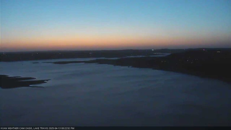Lake Travis webcam, April 13, 2025 8:25 PM CT