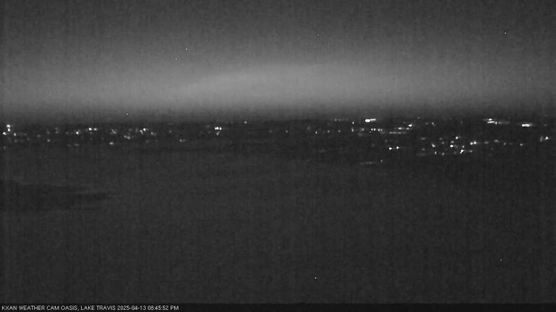 Lake Travis webcam, April 13, 2025 8:45 PM CT