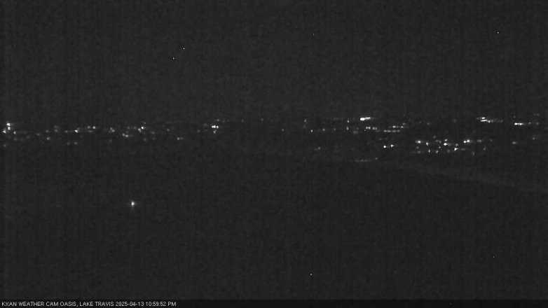 Lake Travis webcam, April 13, 2025 11:00 PM CT