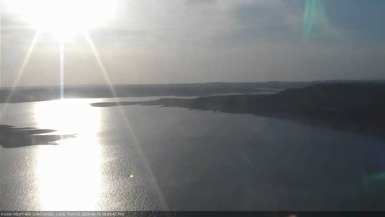 Lake Travis webcam, April 14, 2025 6:45 PM CT