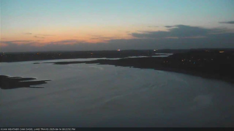 Lake Travis webcam, April 14, 2025 8:25 PM CT