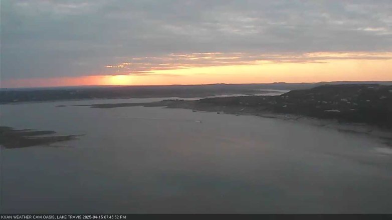 Lake Travis webcam, April 15, 2025 7:45 PM CT