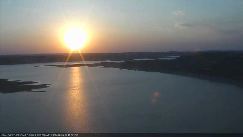Lake Travis webcam, April 16, 2025 7:45 PM CT