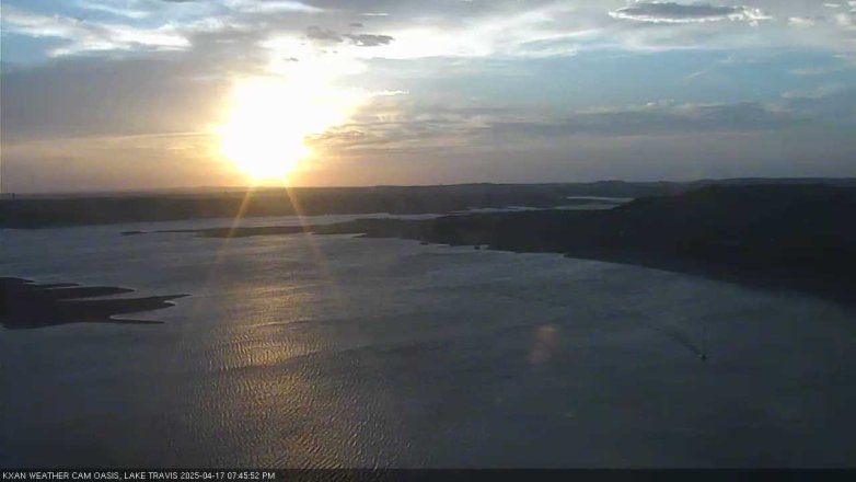 Lake Travis webcam, April 17, 2025 7:45 PM CT