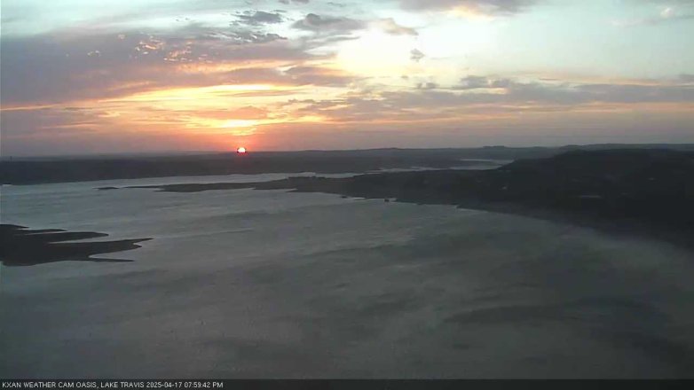 Lake Travis webcam, April 17, 2025 8:00 PM CT