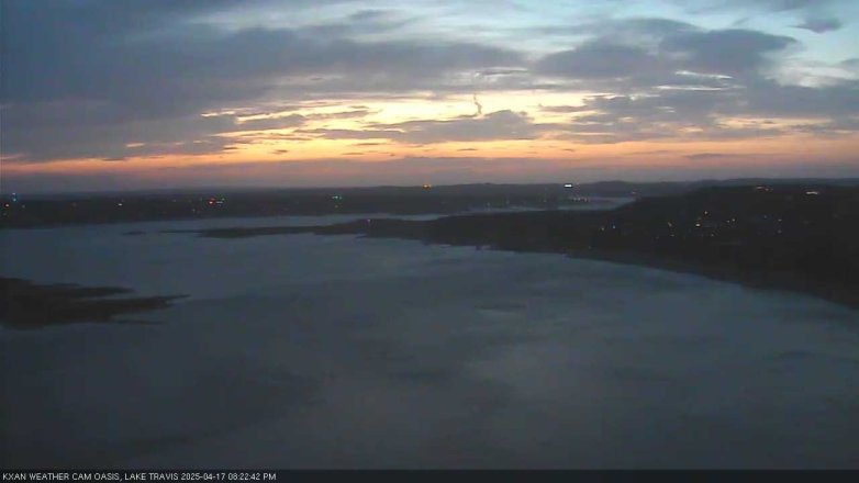 Lake Travis webcam, April 17, 2025 8:25 PM CT