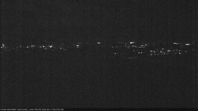 Lake Travis webcam, April 17, 2025 9:25 PM CT
