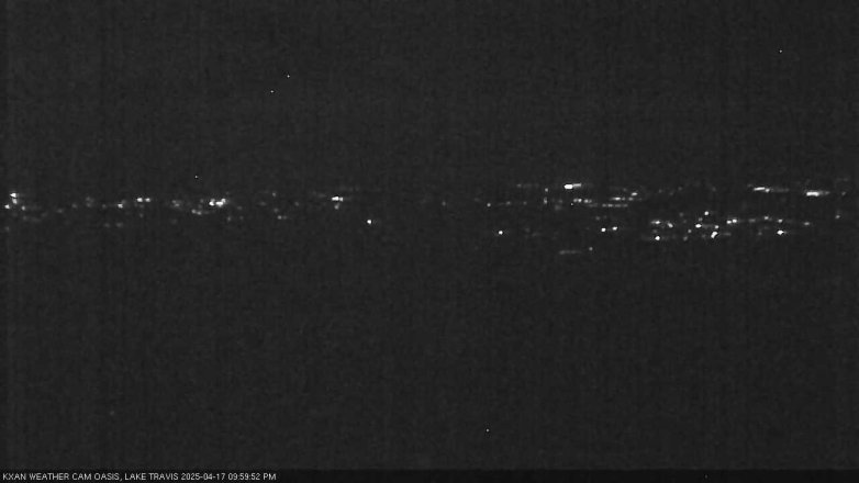 Lake Travis webcam, April 17, 2025 10:00 PM CT