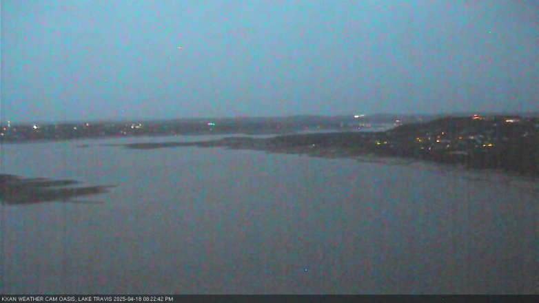 Lake Travis webcam, April 18, 2025 8:25 PM CT