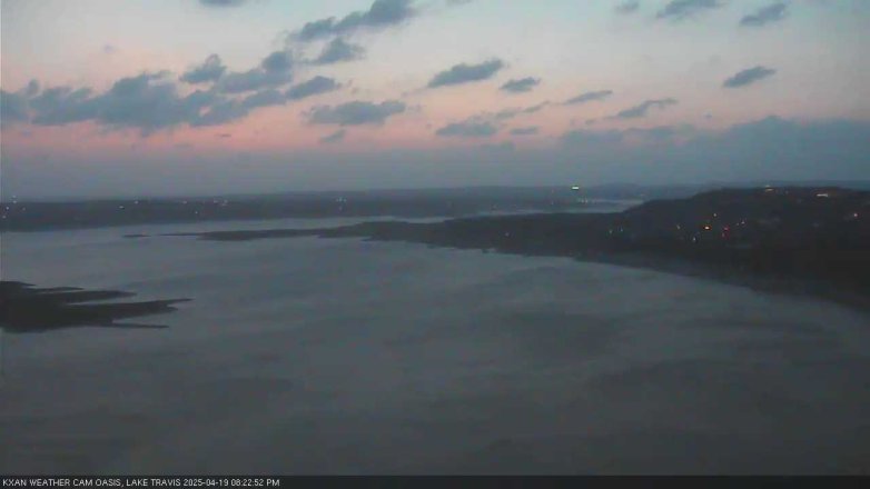 Lake Travis webcam, April 19, 2025 8:25 PM CT