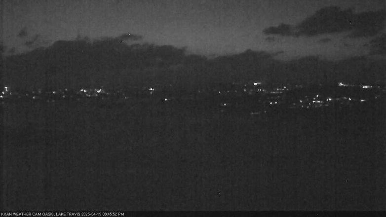 Lake Travis webcam, April 19, 2025 8:45 PM CT