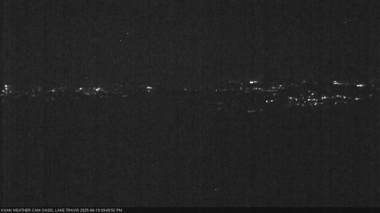 Lake Travis webcam, April 19, 2025 9:45 PM CT