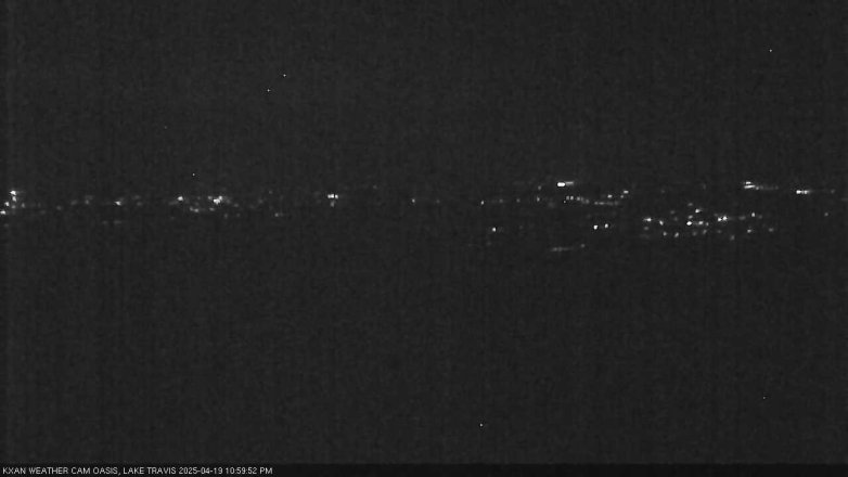 Lake Travis webcam, April 19, 2025 11:00 PM CT