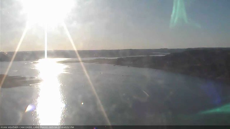 Lake Travis webcam, April 20, 2025 6:45 PM CT