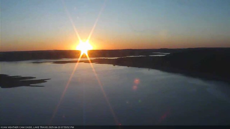 Lake Travis webcam, April 20, 2025 8:00 PM CT
