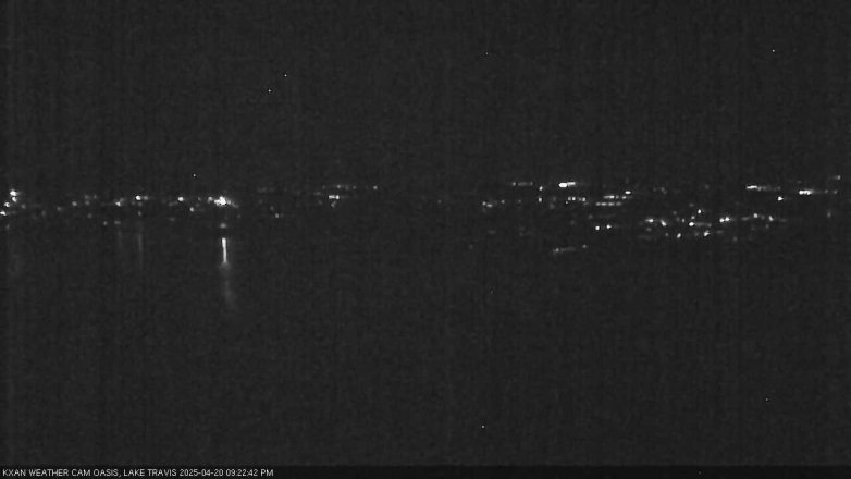 Lake Travis webcam, April 20, 2025 9:25 PM CT