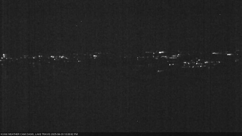 Lake Travis webcam, April 20, 2025 10:00 PM CT