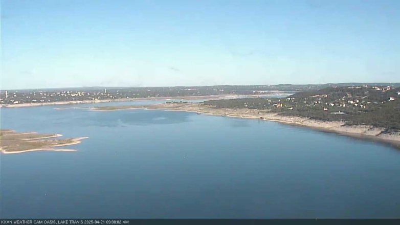 Lake Travis webcam, April 21, 2025 9:00 AM CT