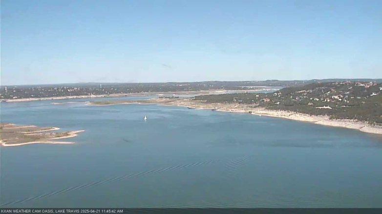 Lake Travis webcam, April 21, 2025 11:45 AM CT