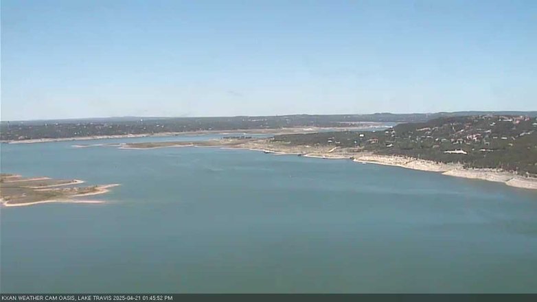Lake Travis webcam, April 21, 2025 1:45 PM CT