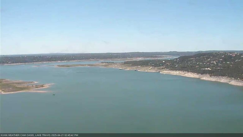Lake Travis webcam, April 21, 2025 2:45 PM CT