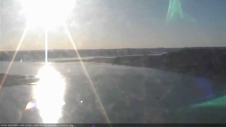 Lake Travis webcam, April 21, 2025 6:45 PM CT