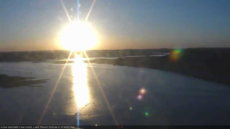 Lake Travis webcam, April 21, 2025 7:45 PM CT