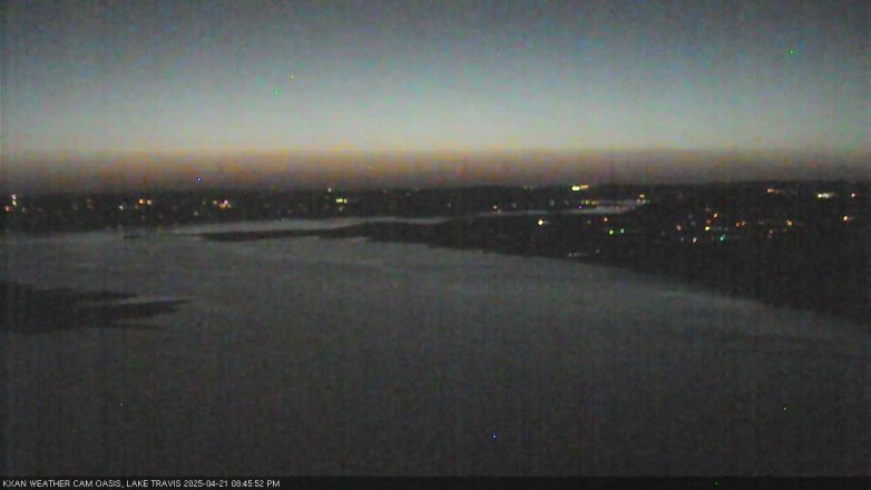 Lake Travis webcam, April 21, 2025 8:45 PM CT