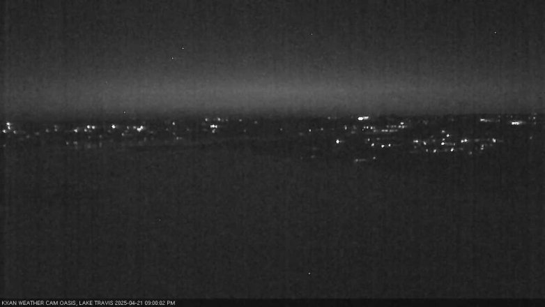 Lake Travis webcam, April 21, 2025 9:00 PM CT