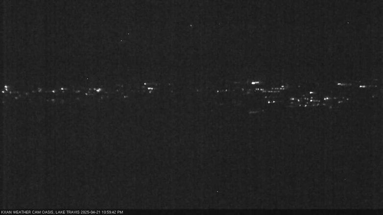 Lake Travis webcam, April 21, 2025 11:00 PM CT
