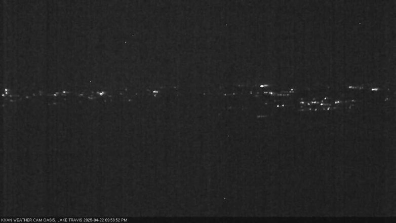Lake Travis webcam, April 22, 2025 10:00 PM CT