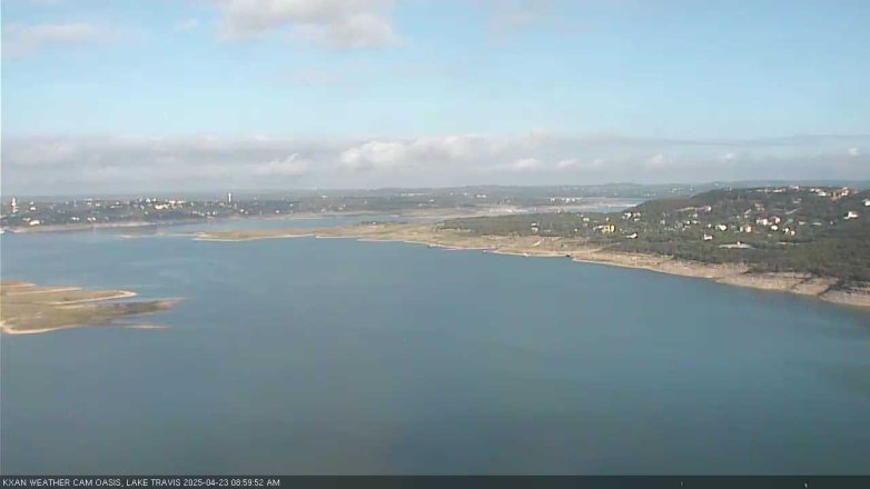 Lake Travis webcam, April 23, 2025 9:00 AM CT