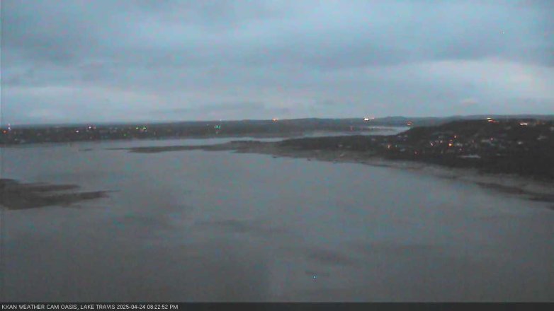 Lake Travis webcam, April 24, 2025 8:25 PM CT
