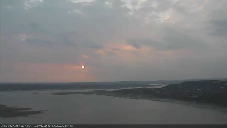 Lake Travis webcam, April 26, 2025 7:45 PM CT