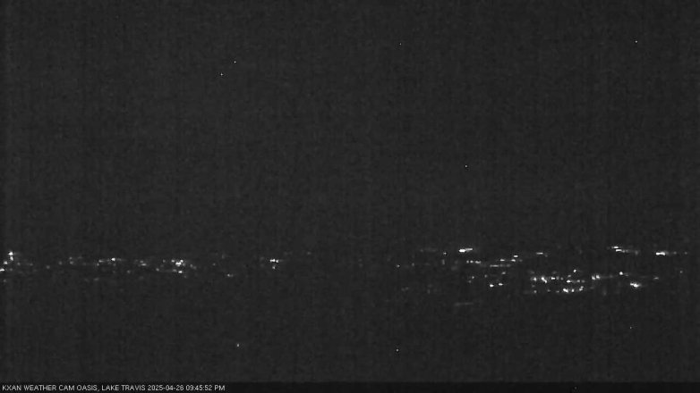 Lake Travis webcam, April 26, 2025 9:45 PM CT