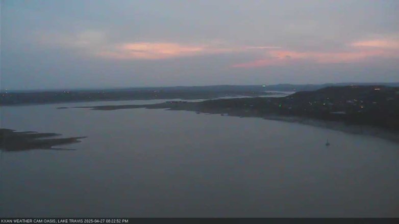 Lake Travis webcam, April 27, 2025 8:25 PM CT