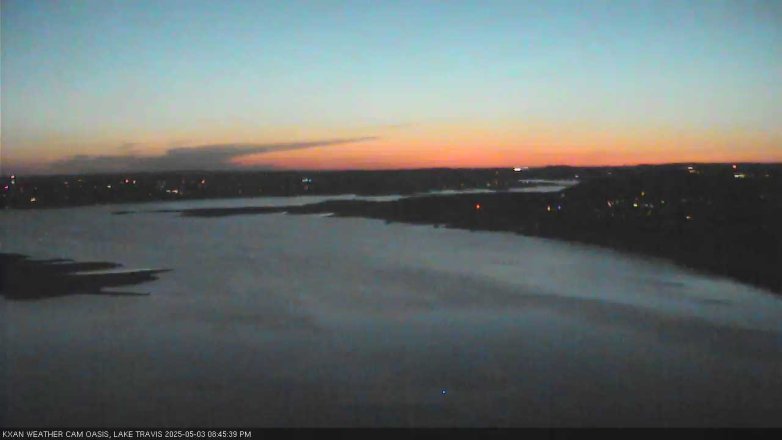 Lake Travis webcam, May 3, 2025 8:45 PM CT